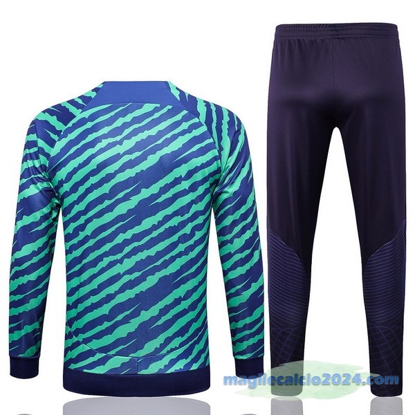 Set Completo Ropa Deportiva Con Cremallera Larga Brasile 2022 Verde Purpureo Poco Prezzo