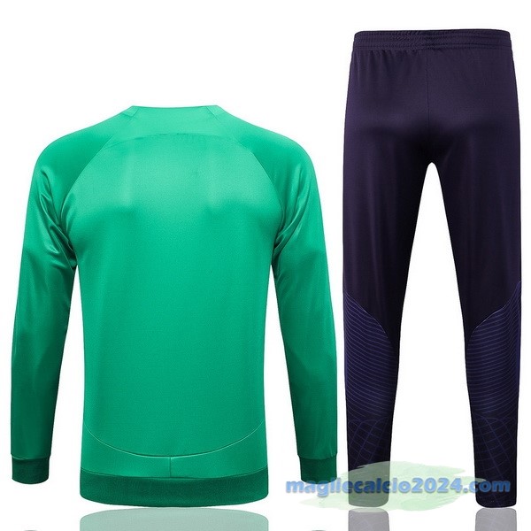 Set Completo Ropa Deportiva Con Cremallera Larga Brasile 2023 Verde Purpureo Poco Prezzo
