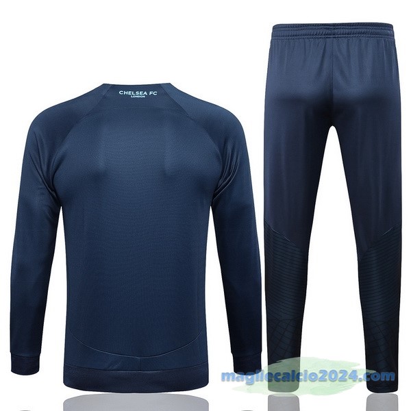 Set Completo Ropa Deportiva Con Cremallera Larga Chelsea 2022 2023 Azul Navy Poco Prezzo