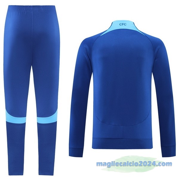 Set Completo Ropa Deportiva Con Cremallera Larga Chelsea 2022 2023 Azul Poco Prezzo