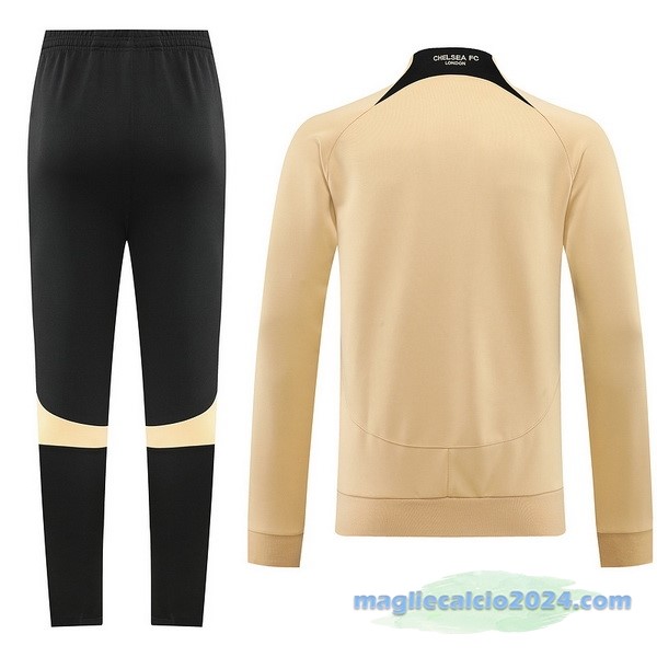 Set Completo Ropa Deportiva Con Cremallera Larga Chelsea 2022 2023 Nero Giallo Poco Prezzo