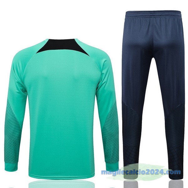 Set Completo Ropa Deportiva Con Cremallera Larga Chelsea 2022 2023 Verde Azul Poco Prezzo