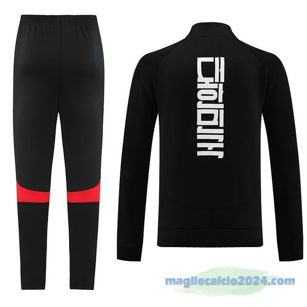 Set Completo Ropa Deportiva Con Cremallera Larga Corea 2022 Nero Rosso Poco Prezzo