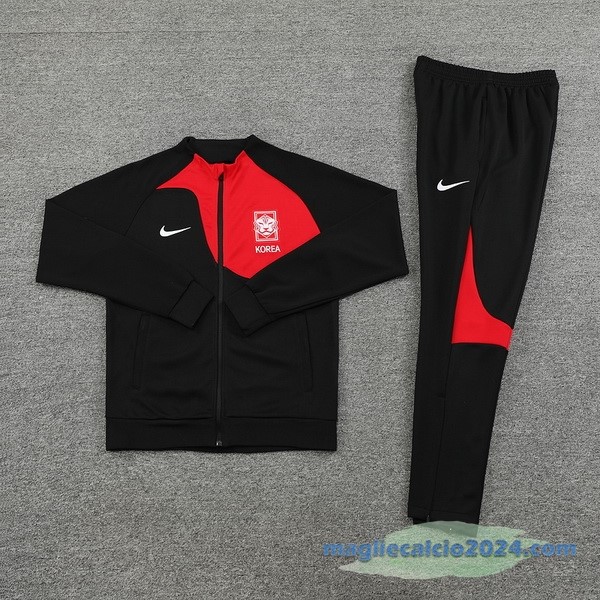 Set Completo Ropa Deportiva Con Cremallera Larga Corea 2022 Nero Rosso Poco Prezzo