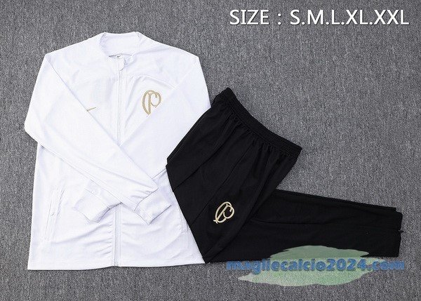 Set Completo Ropa Deportiva Con Cremallera Larga Corinthians Paulista 2022 2023 Bianco Nero Poco Prezzo