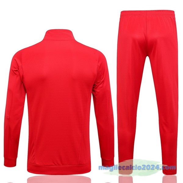 Set Completo Ropa Deportiva Con Cremallera Larga Flamengo 2023 2024 Rosso Poco Prezzo