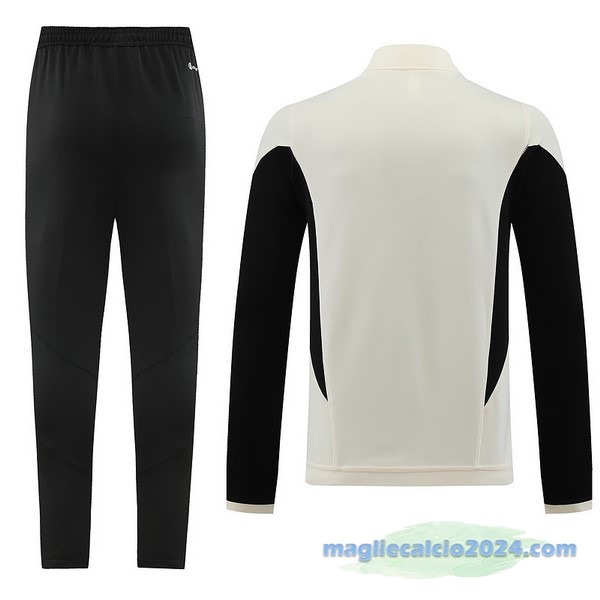Set Completo Ropa Deportiva Con Cremallera Larga Germania 2022 Bianco I Nero Poco Prezzo