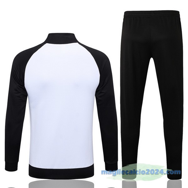 Set Completo Ropa Deportiva Con Cremallera Larga Germania 2022 Bianco Nero Poco Prezzo
