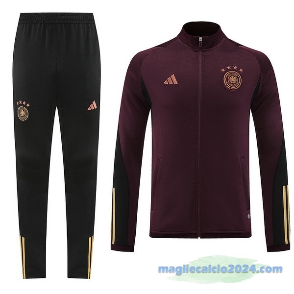 Set Completo Ropa Deportiva Con Cremallera Larga Germania 2022 Borgogna Poco Prezzo