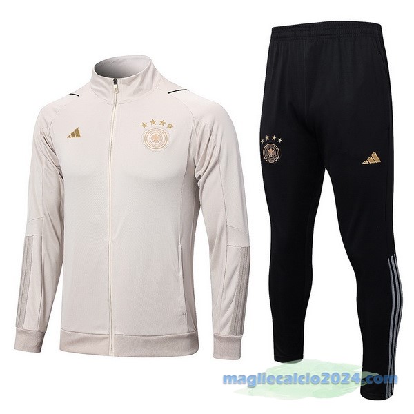 Set Completo Ropa Deportiva Con Cremallera Larga Germania 2022 Giallo Nero Poco Prezzo