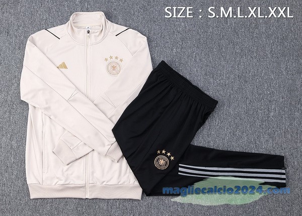 Set Completo Ropa Deportiva Con Cremallera Larga Germania 2022 Giallo Nero Poco Prezzo