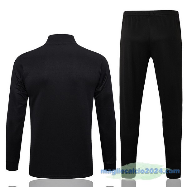 Set Completo Ropa Deportiva Con Cremallera Larga Germania 2022 Nero Bianco Poco Prezzo