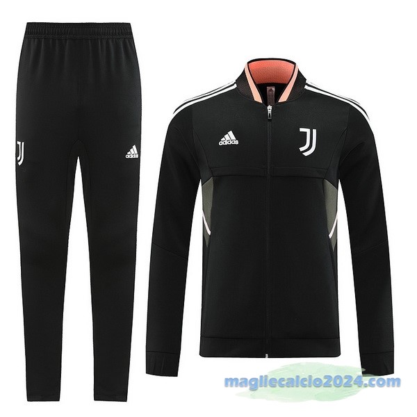 Set Completo Ropa Deportiva Con Cremallera Larga Juventus 2022 2023 Nero Grigio Rosa Poco Prezzo