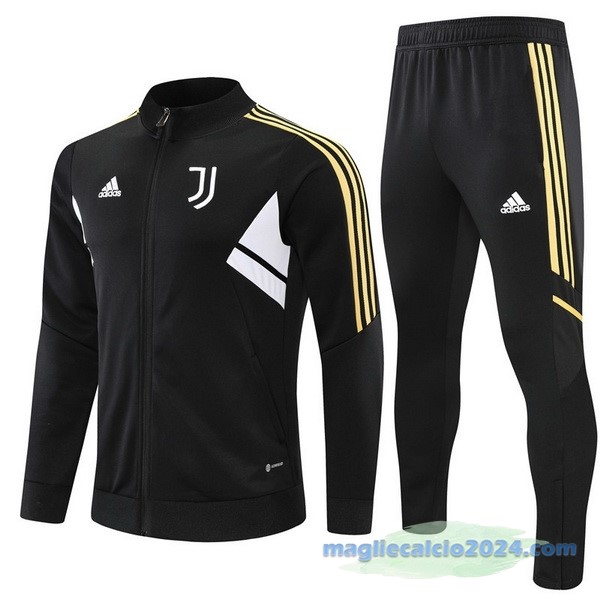 Set Completo Ropa Deportiva Con Cremallera Larga Juventus 2022 2023 Nero I Bianco Poco Prezzo