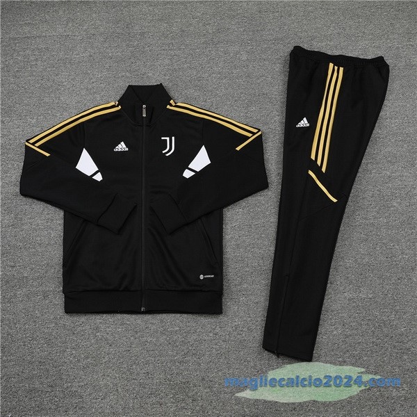 Set Completo Ropa Deportiva Con Cremallera Larga Juventus 2022 2023 Nero I Bianco Poco Prezzo