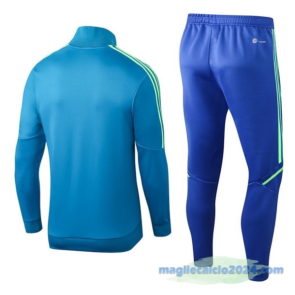 Set Completo Ropa Deportiva Con Cremallera Larga Juventus 2022 2023 Verde Azul Poco Prezzo