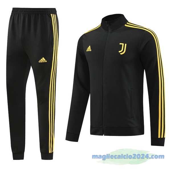 Set Completo Ropa Deportiva Con Cremallera Larga Juventus 2023 2024 Nero Poco Prezzo