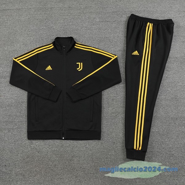Set Completo Ropa Deportiva Con Cremallera Larga Juventus 2023 2024 Nero Poco Prezzo