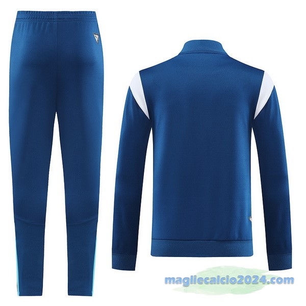 Set Completo Ropa Deportiva Con Cremallera Larga Manchester City 2023 2024 II Azul Poco Prezzo