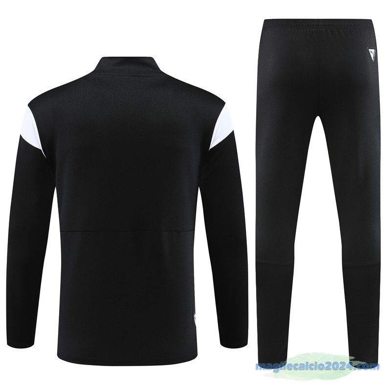 Set Completo Ropa Deportiva Con Cremallera Larga Manchester City Bambino 2023 2024 Nero Bianco Poco Prezzo