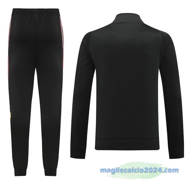 Set Completo Ropa Deportiva Con Cremallera Larga Manchester United 2022 2023 Nero Poco Prezzo