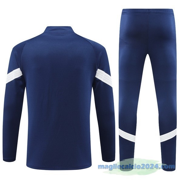 Set Completo Ropa Deportiva Con Cremallera Larga Marsella 2022 2023 Azul Navy Poco Prezzo