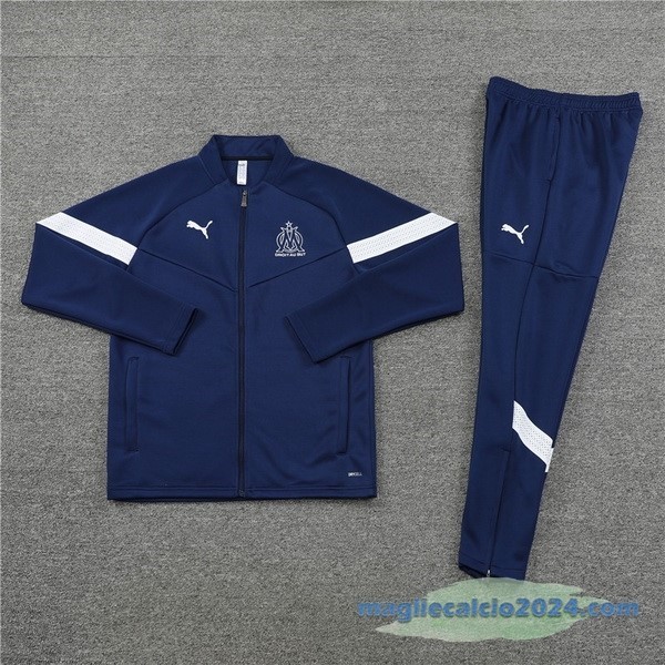 Set Completo Ropa Deportiva Con Cremallera Larga Marsella 2022 2023 Azul Navy Poco Prezzo