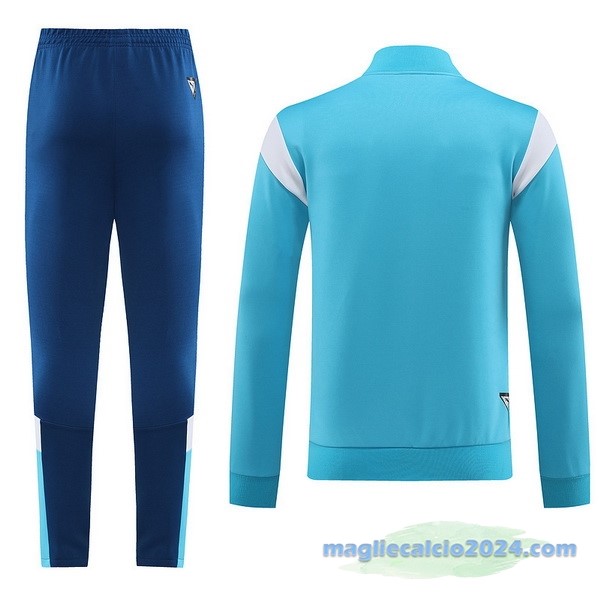Set Completo Ropa Deportiva Con Cremallera Larga Marsella 2023 2024 Azul I Bianco Poco Prezzo