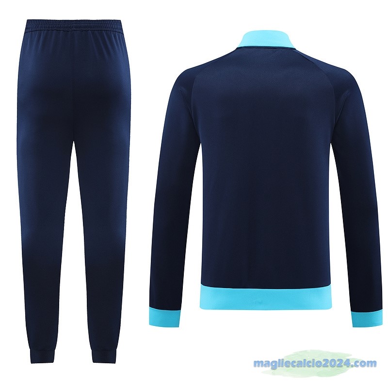 Set Completo Ropa Deportiva Con Cremallera Larga Marsella 2023 2024 Azul Poco Prezzo