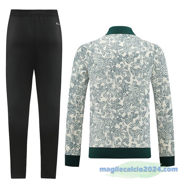 Set Completo Ropa Deportiva Con Cremallera Larga Messico 2022 Nero Verde Poco Prezzo