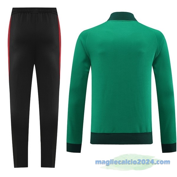 Set Completo Ropa Deportiva Con Cremallera Larga Messico 2022 Verde I Nero Poco Prezzo