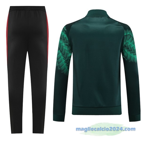 Set Completo Ropa Deportiva Con Cremallera Larga Messico 2022 Verde Nero Poco Prezzo