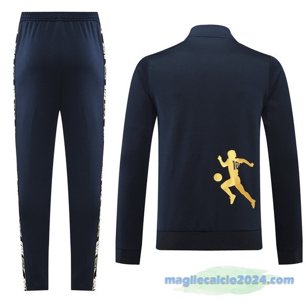 Set Completo Ropa Deportiva Con Cremallera Larga Napoli 2022 2023 Azul Navy Poco Prezzo
