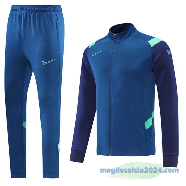 Set Completo Ropa Deportiva Con Cremallera Larga Nike 2022 2023 Azul Poco Prezzo