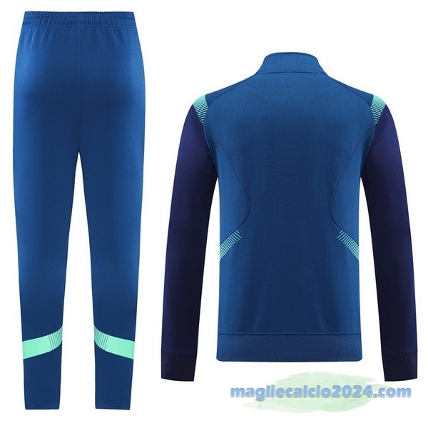 Set Completo Ropa Deportiva Con Cremallera Larga Nike 2022 2023 Azul Poco Prezzo