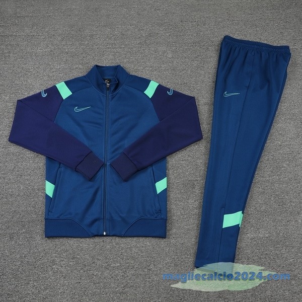 Set Completo Ropa Deportiva Con Cremallera Larga Nike 2022 2023 Azul Poco Prezzo