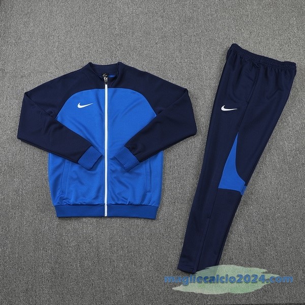 Set Completo Ropa Deportiva Con Cremallera Larga Nike 2022 2023 II Azul Poco Prezzo