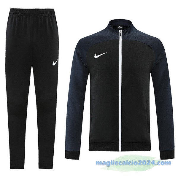 Set Completo Ropa Deportiva Con Cremallera Larga Nike 2022 2023 I Nero Poco Prezzo