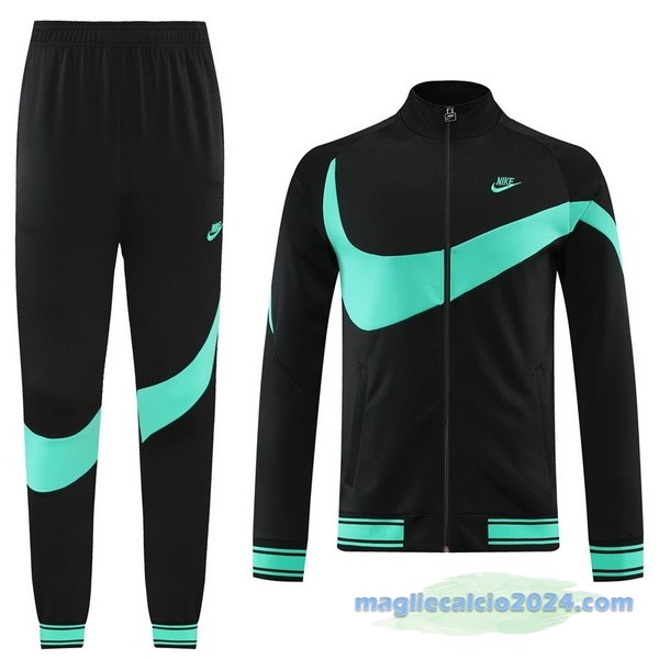 Set Completo Ropa Deportiva Con Cremallera Larga Nike 2022 2023 Nero Azul Poco Prezzo