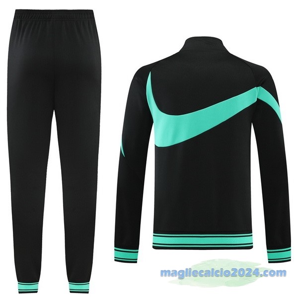 Set Completo Ropa Deportiva Con Cremallera Larga Nike 2022 2023 Nero Azul Poco Prezzo