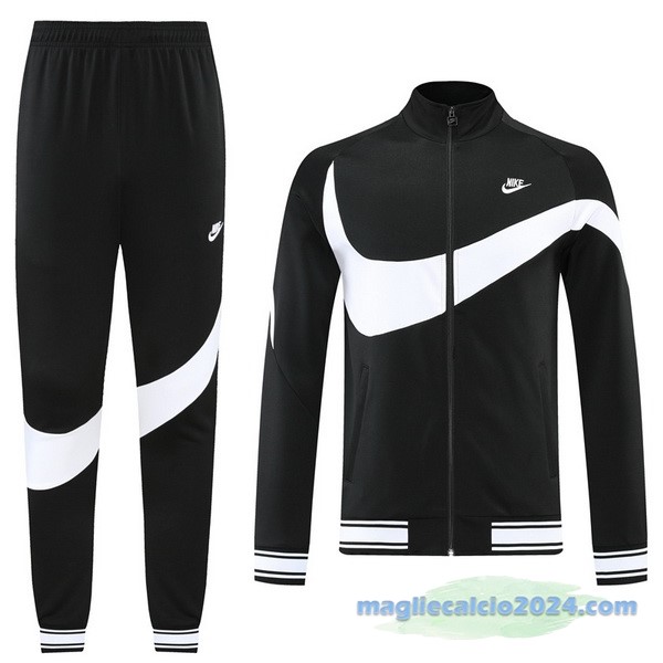Set Completo Ropa Deportiva Con Cremallera Larga Nike 2022 2023 Nero Bianco Poco Prezzo