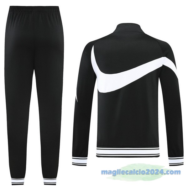 Set Completo Ropa Deportiva Con Cremallera Larga Nike 2022 2023 Nero Bianco Poco Prezzo