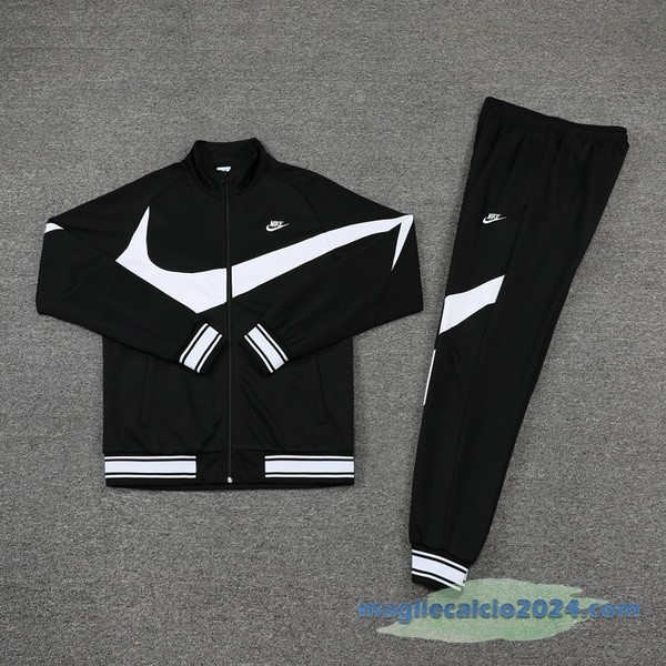 Set Completo Ropa Deportiva Con Cremallera Larga Nike 2022 2023 Nero Bianco Poco Prezzo
