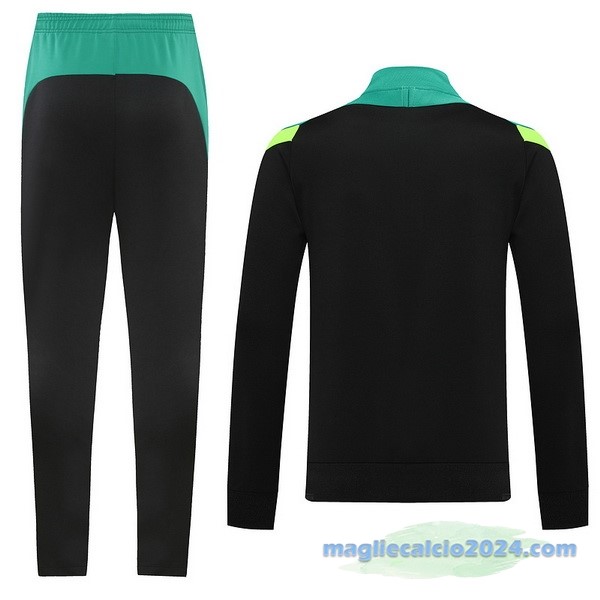 Set Completo Ropa Deportiva Con Cremallera Larga Nike 2022 2023 Nero I Verde Poco Prezzo