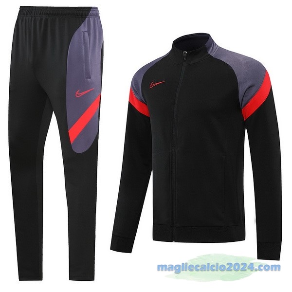 Set Completo Ropa Deportiva Con Cremallera Larga Nike 2022 2023 Nero Purpureo Poco Prezzo