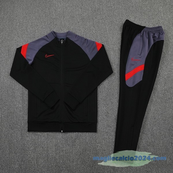 Set Completo Ropa Deportiva Con Cremallera Larga Nike 2022 2023 Nero Purpureo Poco Prezzo