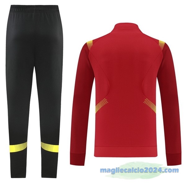 Set Completo Ropa Deportiva Con Cremallera Larga Nike 2022 2023 Nero Rosso Poco Prezzo