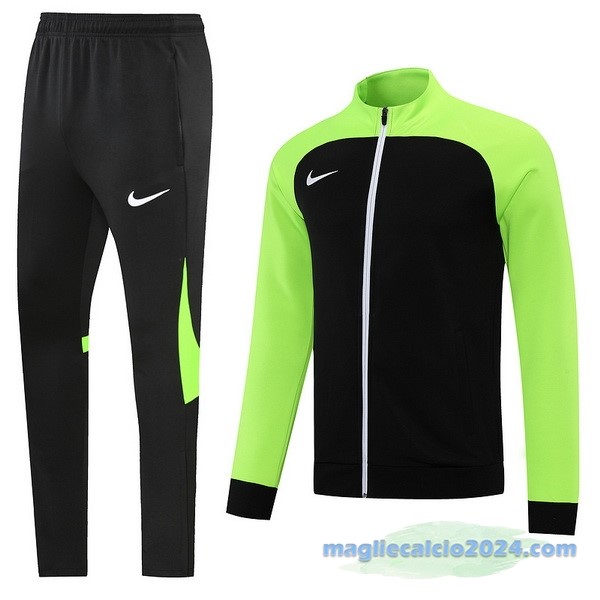 Set Completo Ropa Deportiva Con Cremallera Larga Nike 2022 2023 Verde Nero Poco Prezzo