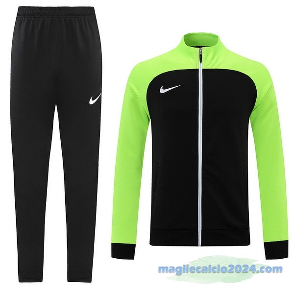 Set Completo Ropa Deportiva Con Cremallera Larga Nike 2022 2023 Verde Nero Poco Prezzo