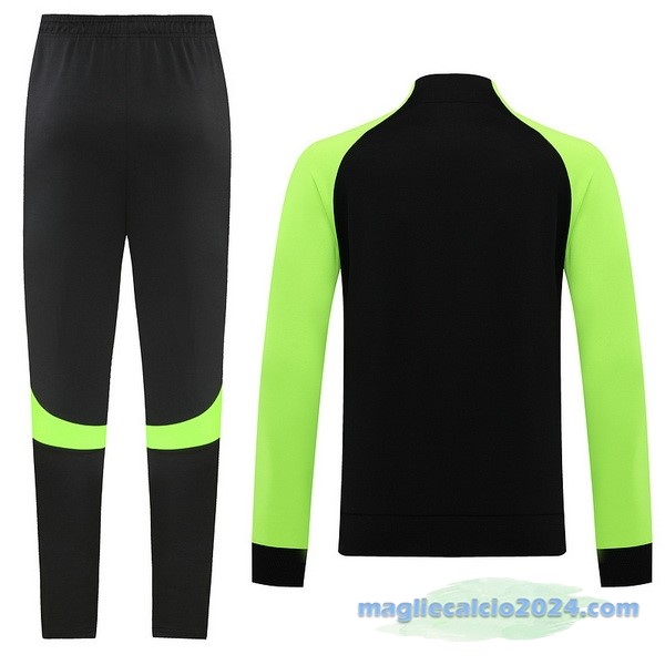 Set Completo Ropa Deportiva Con Cremallera Larga Nike 2022 2023 Verde Nero Poco Prezzo